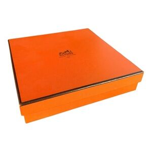 Hermès Orange Decorative Luxury  Storage Gift Box 8x8x2